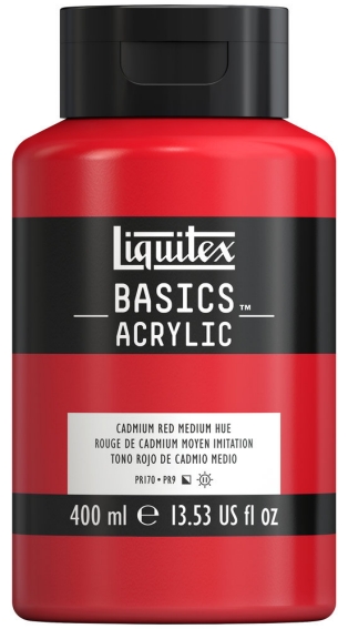 Basics Acrylic 400ml 151 Cadmium Red Medium Hue